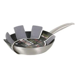 Quttin - Non-stick Stegepande Til Induktion - Smedet Aluminium - 24 Cm - Sølv