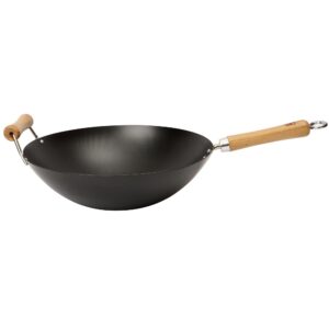 NS kulstål sort wok 36 cm.