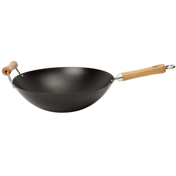 NS kulstål sort wok 36 cm.