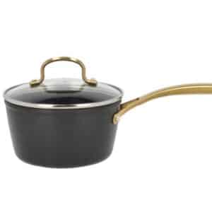 Claus Holm - Kasserolle med glaslåg keramisk Brasserie 1,5 liter Sort non-stick